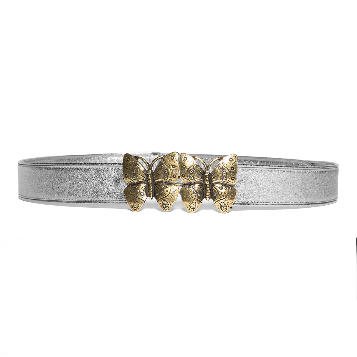Cintura Psyche argento con fibbia oro ￼