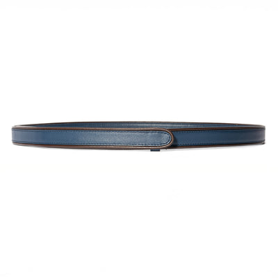Cintura sottile Nina blu cosmo piping cioccolato