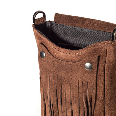 Portacellulare in suede
