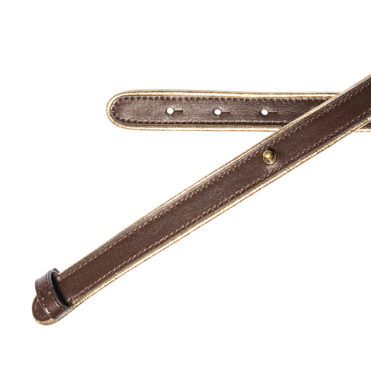 Cintura sottile Nina bordeaux piping oro