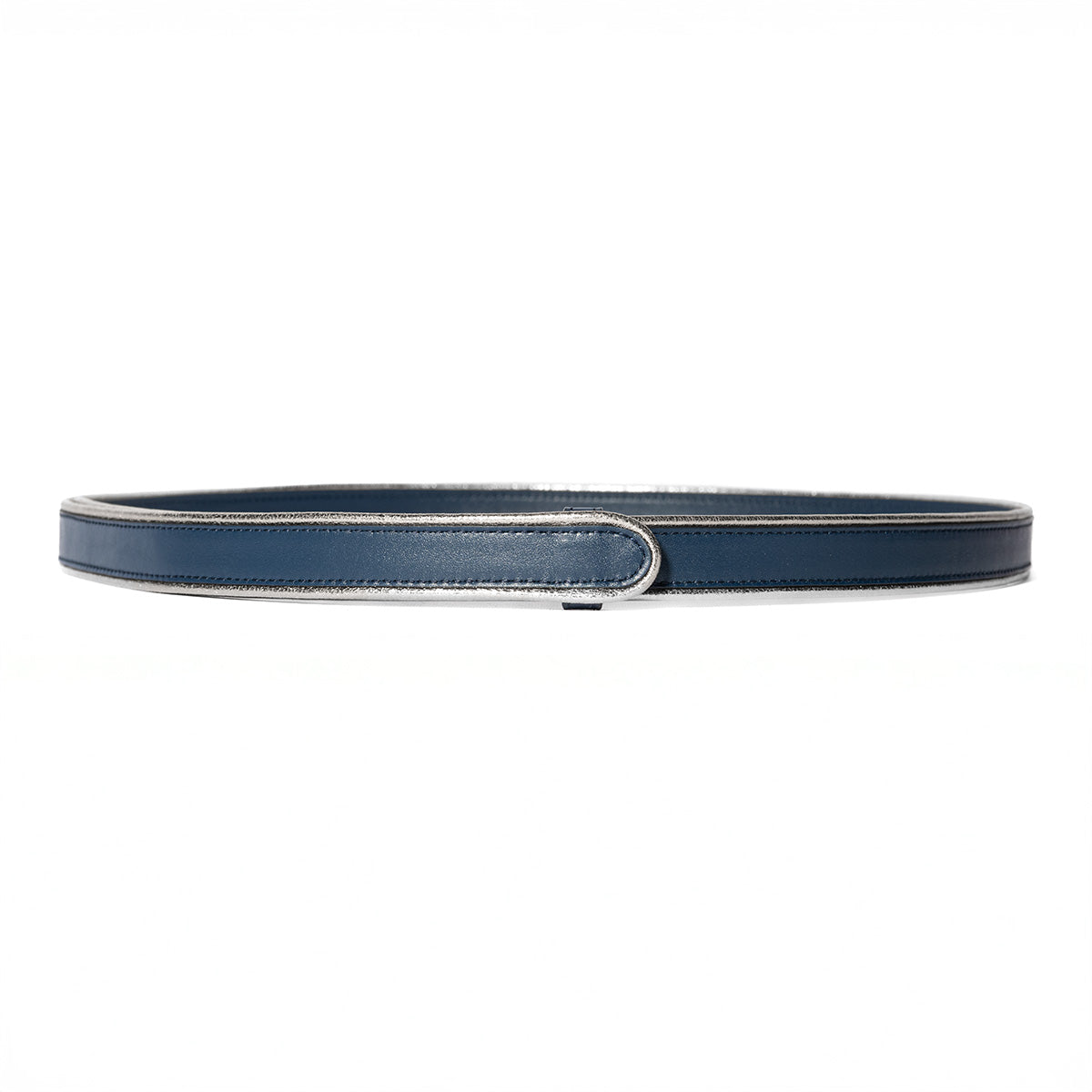 Cintura sottile Nina blu piping oro ￼