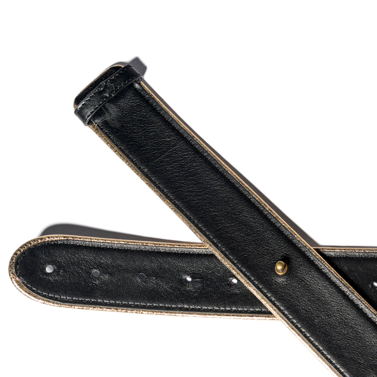 Cintura iduna nera piping oro ￼
