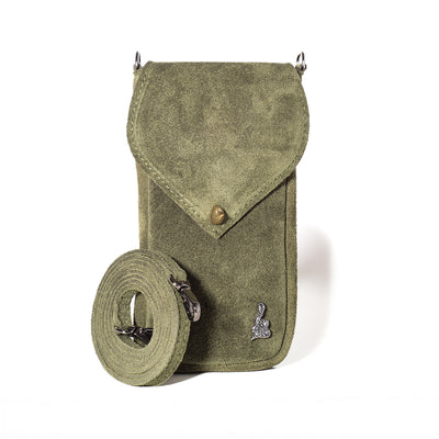 Portacellulare in suede