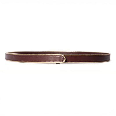 Cintura sottile Nina bordeaux piping oro