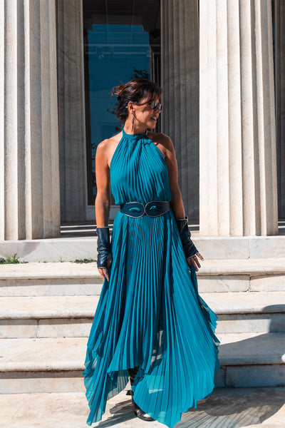 Iduna blu piping argento