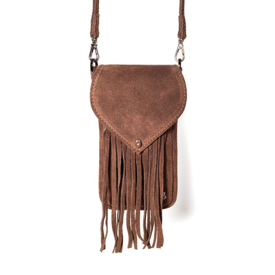 Portacellulare in suede