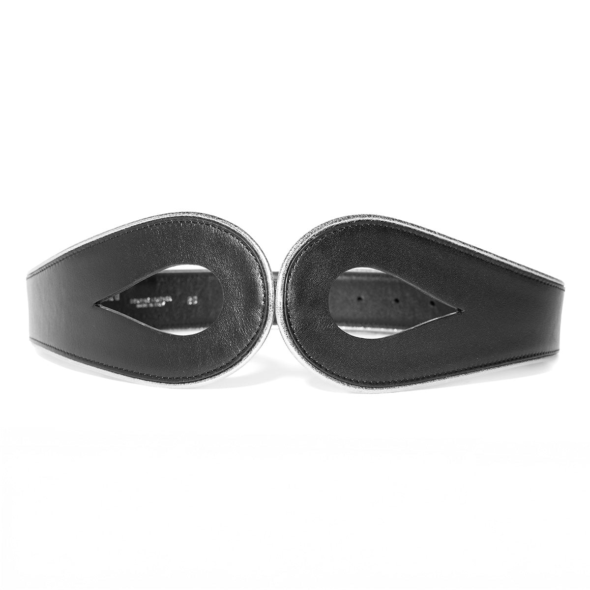 Cintura Iduna nera piping argento