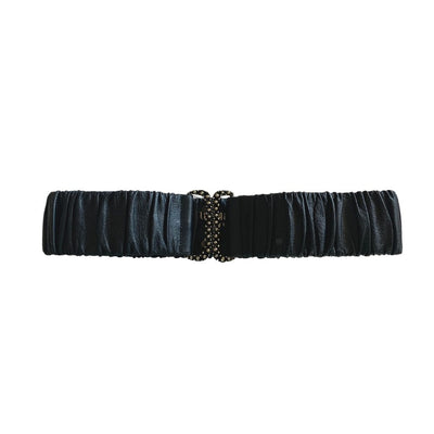 Cintura Sparkle | fusto nero - fibbia color ottone |